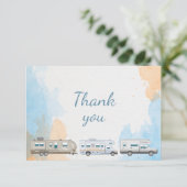 Motorhome RV Camper Trailer Dank u Bedankkaart (Staand voorkant)