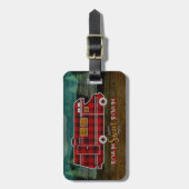 Motorhome RV Camper Travel Van Rustic - Aangepast Bagagelabel (Voorkant verticaal)