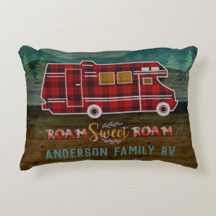 Motorhome RV Camper Travel Van Rustic - Aangepast Decoratief Kussen
