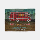Motorhome RV Camper Travel Van Rustic - Aangepast Fleece Deken (Voorkant (Horizontaal))