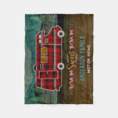 Motorhome RV Camper Travel Van Rustic - Aangepast Fleece Deken (Voorkant)