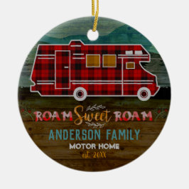 Motorhome RV Camper Travel Van Rustic - Aangepast Keramisch Ornament