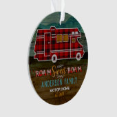 Motorhome RV Camper Travel Van Rustic - Aangepast Ornament (voorkant)