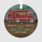 Motorhome RV Camper Travel Van Rustic - Aangepast Ornament (achterkant)