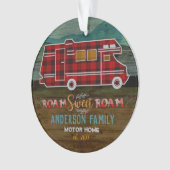 Motorhome RV Camper Travel Van Rustic - Aangepast Ornament (voorkant)