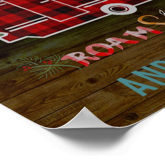 Motorhome RV Camper Travel Van Rustic - Aangepast Poster (Hoek)