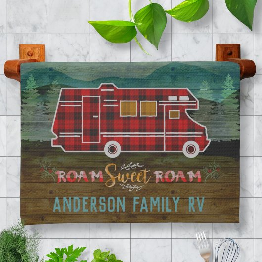 Motorhome RV Camper Travel Van Rustic - Aangepast Theedoek