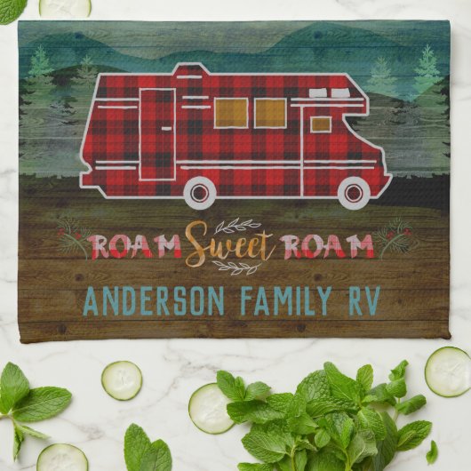 Motorhome RV Camper Travel Van Rustic - Aangepast Theedoek (Gevouwen)