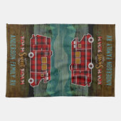 Motorhome RV Camper Travel Van Rustic - Aangepast Theedoek (Horizontaal)