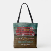 Motorhome RV Camper Travel Van Rustic - Aangepast Tote Bag (Achterkant)
