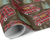 Motorhome RV Camper Travel Van Rustic Pine Pattern Cadeaupapier (Rol Hoek)