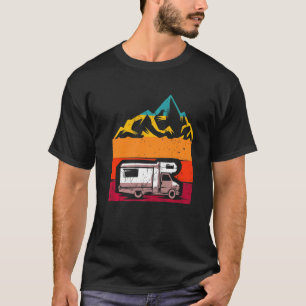 Motorhome Rv Camping Camper Retro T-shirt