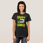 Motorhome Rv Camping Happy Camper 1 T-shirt (Voorkant volledig)