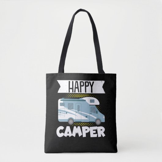 Motorhome RV Camping Happy Camper Tote Bag (Voorkant)