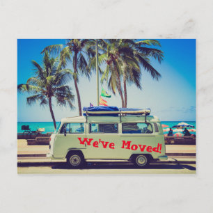 Motorhome RV in Miami We zijn verhuisd Aankondigingskaart