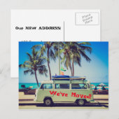 Motorhome RV in Miami We zijn verhuisd Aankondigingskaart (Voorkant / Achterkant)