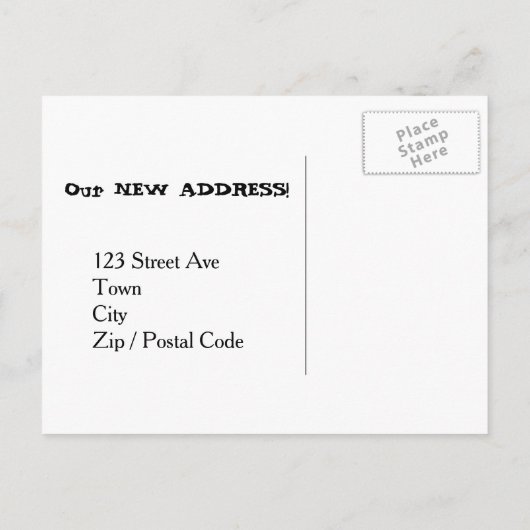 Motorhome RV in Miami We zijn verhuisd Aankondigingskaart (Achterkant)