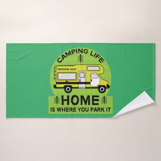 Motorhome | RV Motorhome | Latte Mok kamperen Badhanddoek (Badhanddoek)