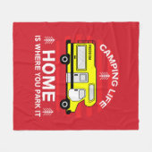 Motorhome | RV Motorhome | Latte Mok kamperen Fleece Deken (Voorkant (Horizontaal))