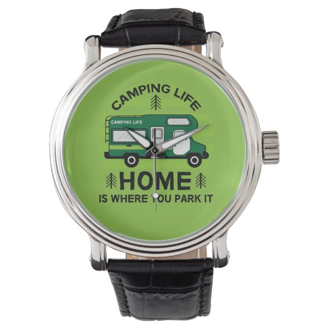 Motorhome | RV Motorhome | Latte Mok kamperen Horloge (Voorkant)