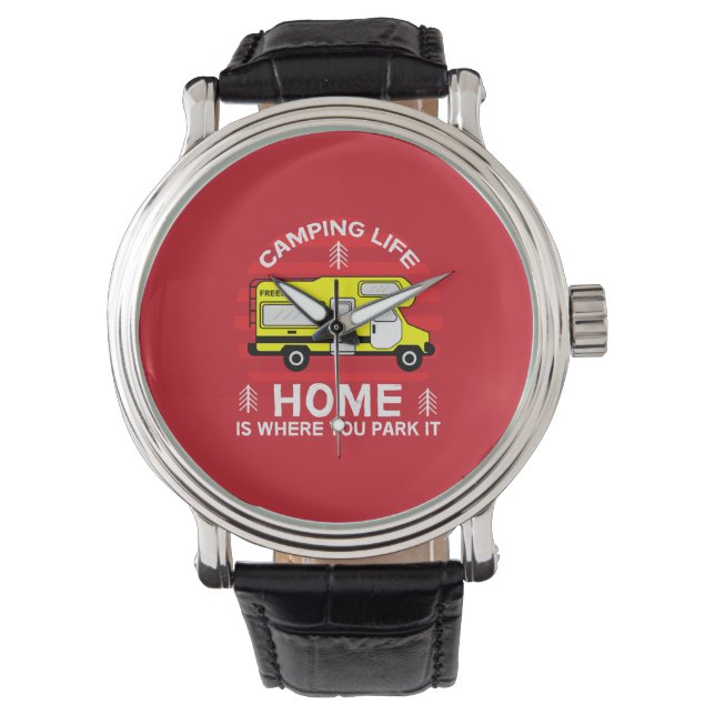 Motorhome | RV Motorhome | Latte Mok kamperen Horloge (Voorkant)