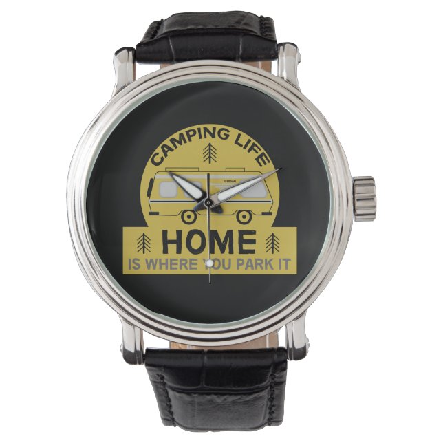 Motorhome | RV Motorhome | Latte Mok kamperen Horloge (Voorkant)
