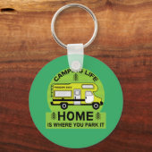 Motorhome | RV Motorhome | Latte Mok kamperen Sleutelhanger (Voorkant)
