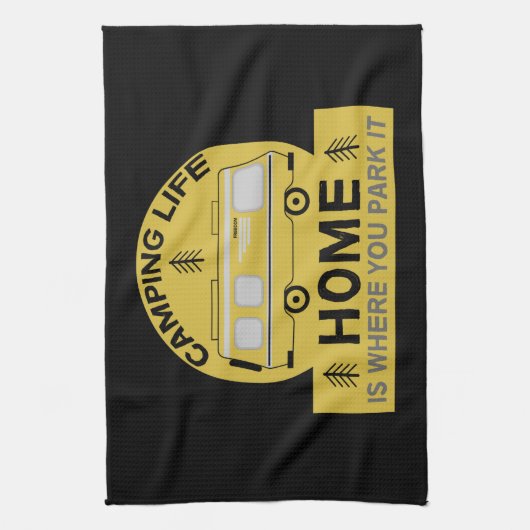 Motorhome | RV Motorhome | Latte Mok kamperen Theedoek (Verticaal)