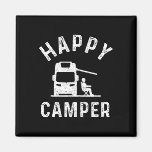 Motorhome T-shirts Gelukkige Kampeerder Magneet