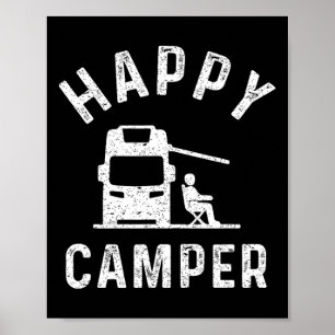 Motorhome T-shirts Gelukkige Kampeerder Poster
