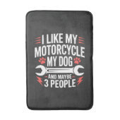Motorhond Eigenaar Humor Badmat (Voorkant Verticaal)