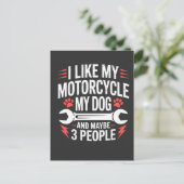 Motorhond Eigenaar Humor Briefkaart (Staand voorkant)
