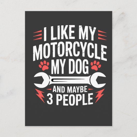 Motorhond Eigenaar Humor Briefkaart (Voorkant)