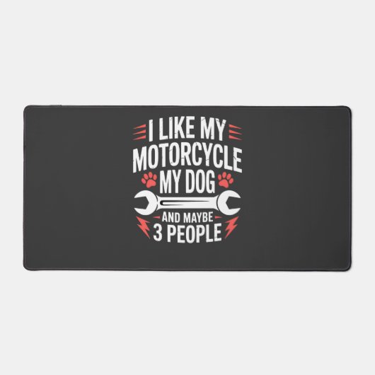 Motorhond Eigenaar Humor Bureaumat (Voorkant)