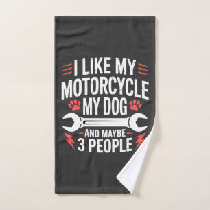 Motorhond Eigenaar Humor Handdoek
