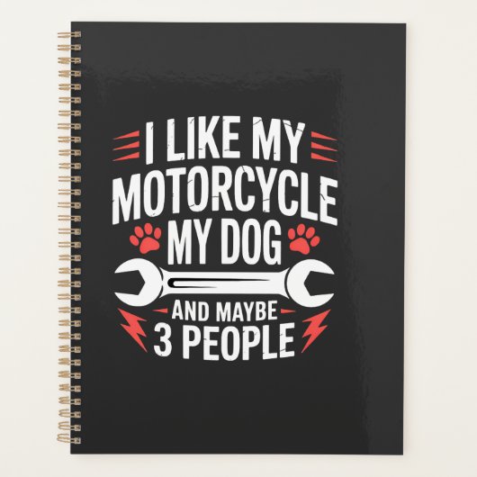 Motorhond Eigenaar Humor Planner (Voorkant)