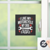Motorhond Eigenaar Humor Raamsticker (Huis)