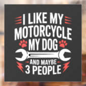 Motorhond Eigenaar Humor Raamsticker (Vel 2)