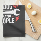 Motorhond Eigenaar Humor Theedoek (Quarter Fold)