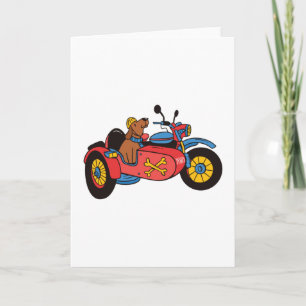 Motorhond in zijspan kaart