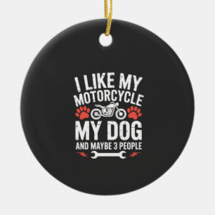 Motorhond Sarcasme Citaat Hond Humor Keramisch Ornament