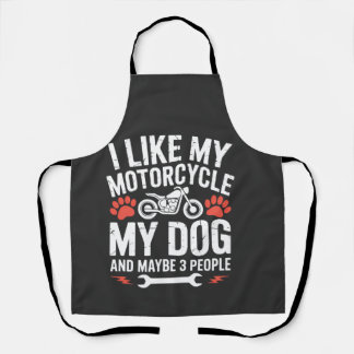 Motorhond Sarcasme Citaat Hond Humor Schort