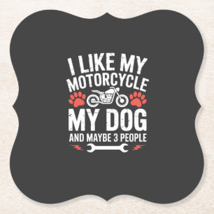 Motorhond Sarcastische Quote Hond Humor Kartonnen Onderzetters