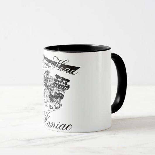 Motorhoofd maniak mok (Voorkant rechts)