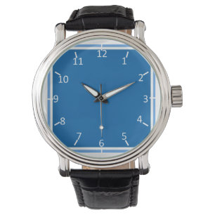 Motorisch blauw en wit horloge