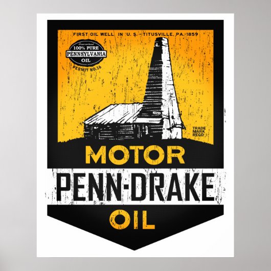  motorisch petroleumteken poster (Voorkant)