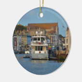 Motorjacht in Weymouth Keramisch Ornament (Links)