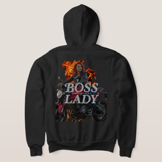 Motorjas voor de baas lady hoodie (Laag Achter)