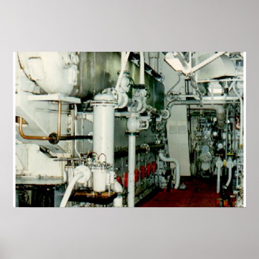 Motorkamer 1, formaat 22 door 15 poster (Voorkant)