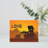 Motorkoppel LOVE Mountain Briefkaart (Staand voorkant)